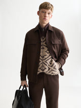VESTE HOMME TAILORED WOOL MARRON MARRON